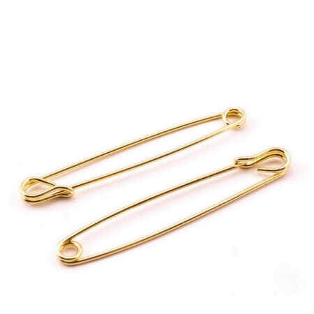 Collar Pin Safety Pin Gold Fort Belvedere