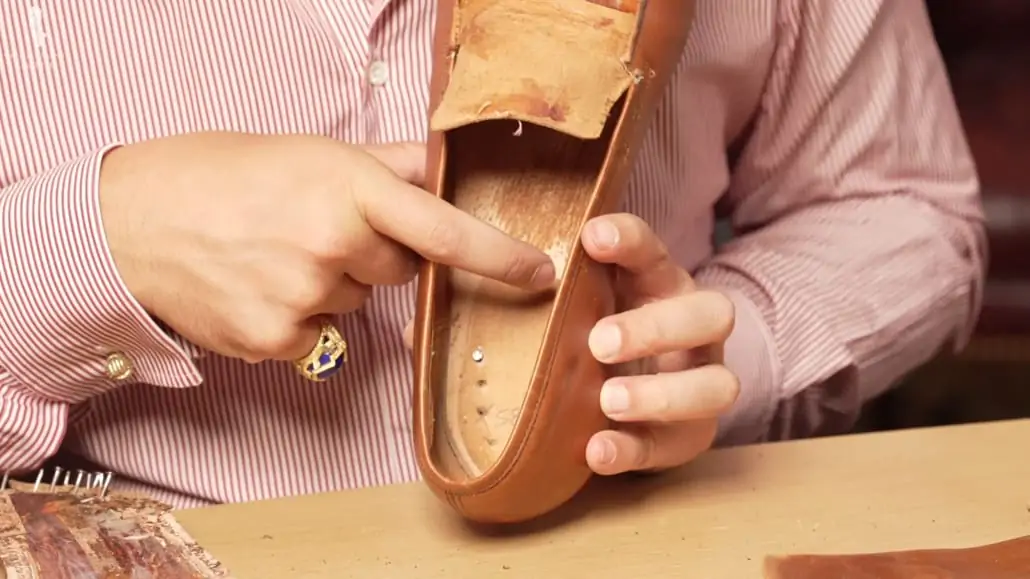 A view of the Lobb Paris insole, with the sock liner removed.