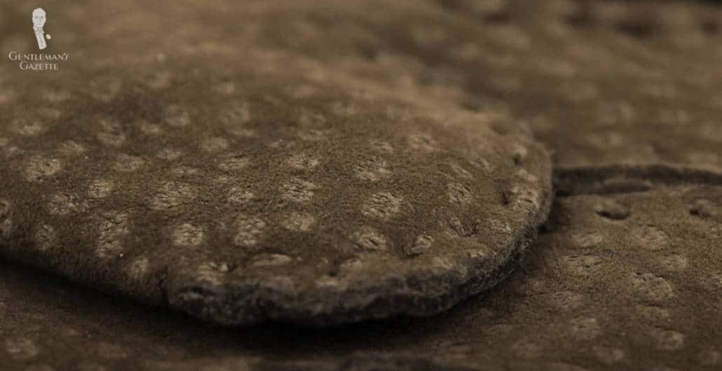 The Flecked Look Of Carpincho Leather. The flecked look of carpincho leather.