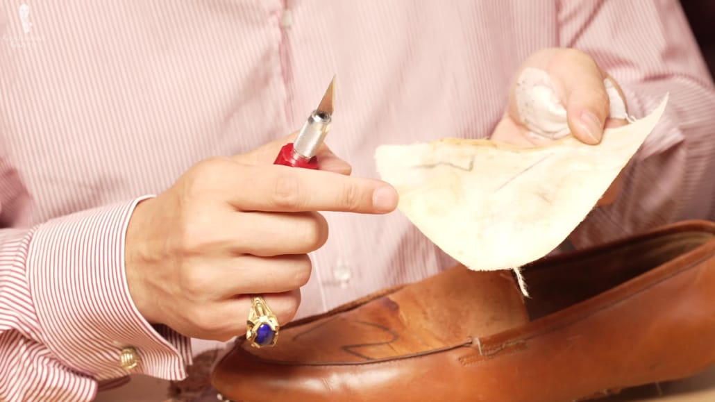 Likewise, there is also a fabric layer over the tongue leather.