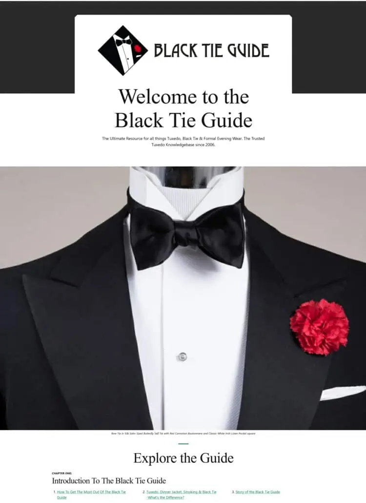 Story Of The Black Tie Guide | Gentleman's Gazette