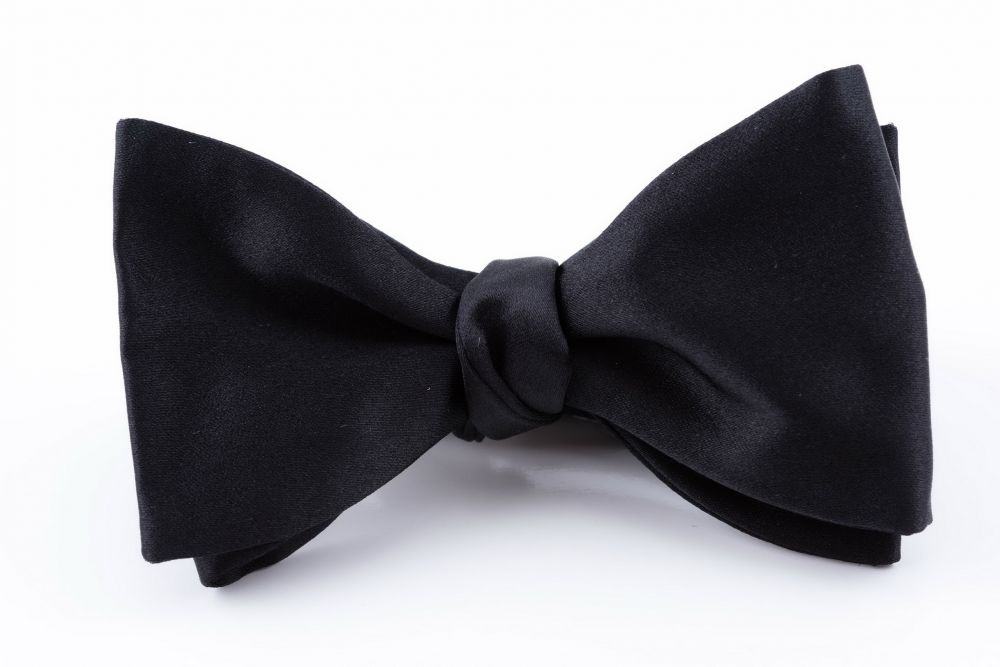 Black Satin Butterfly Bow Tie Fort Belvedere