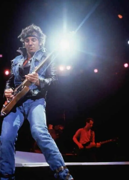 Bruce Springsteen in his rebellious take on the denim jacket.