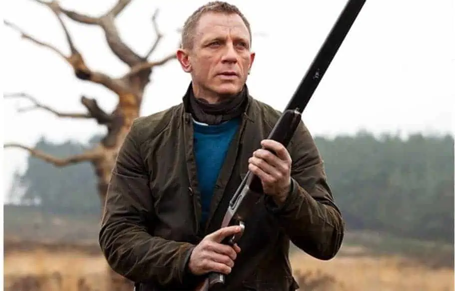Daniel Craig as James Bond in Skyfall, wearing a Barbour jacket
