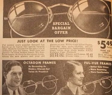 Eyewear from the 1930s
