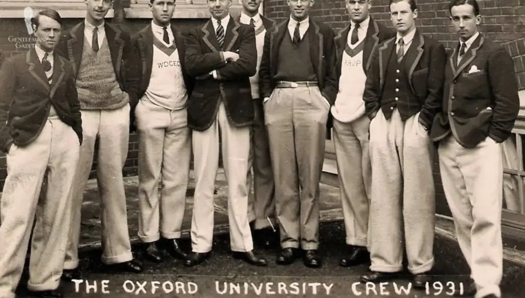 While not as popular, Oxford Bag trousers were still worn for part of the 1930s.