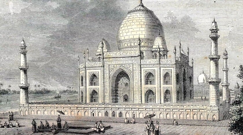 The Taj Mahal In India One Of The Seven Wonders Of The World. The Taj Mahal in India, one of the seven wonders of the world.