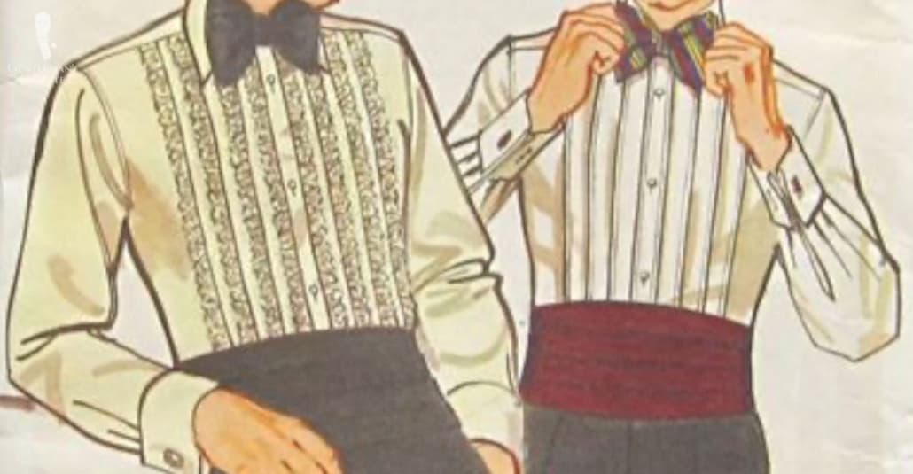 When ruffles on shirts became fashionable in the 1960s and 1970s, cummerbunds reappeared in outfits.