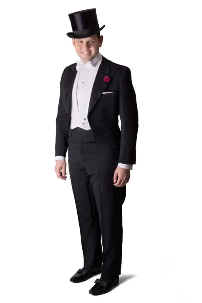 White Tie Tailcoat Outfit with Silk Top Hat Sven Raphael Schneider