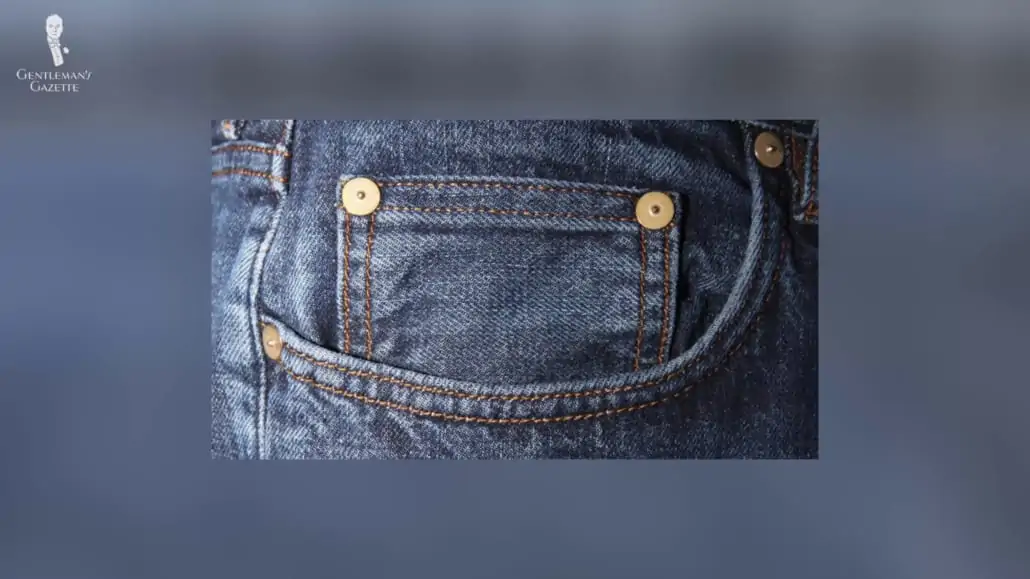 Denim jeans pockets