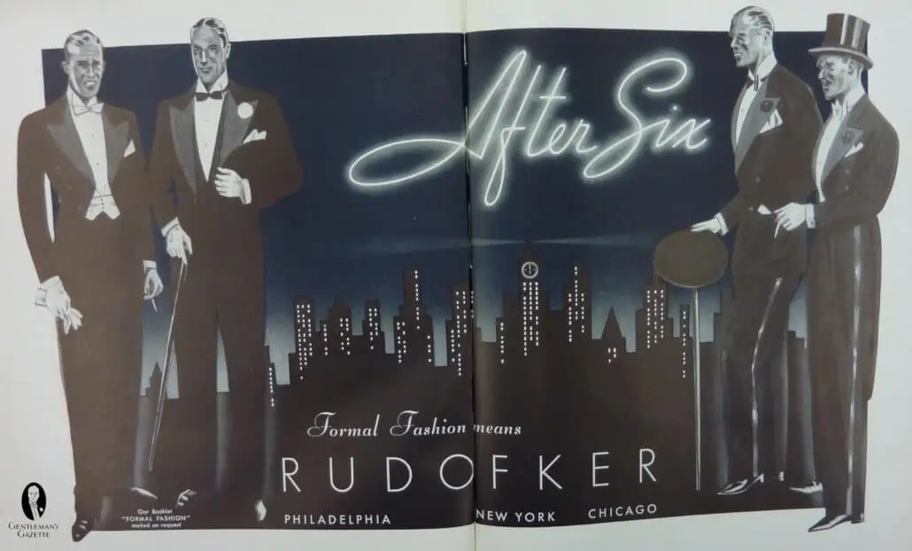 After Six Rudofker Evening Wear Ad - 1937