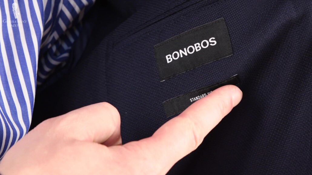 Unlined suit jacket from Bonobos