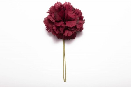 Image of a Burgundy Carnation Boutonniere Life Size Lapel Flower - Fort Belvedere