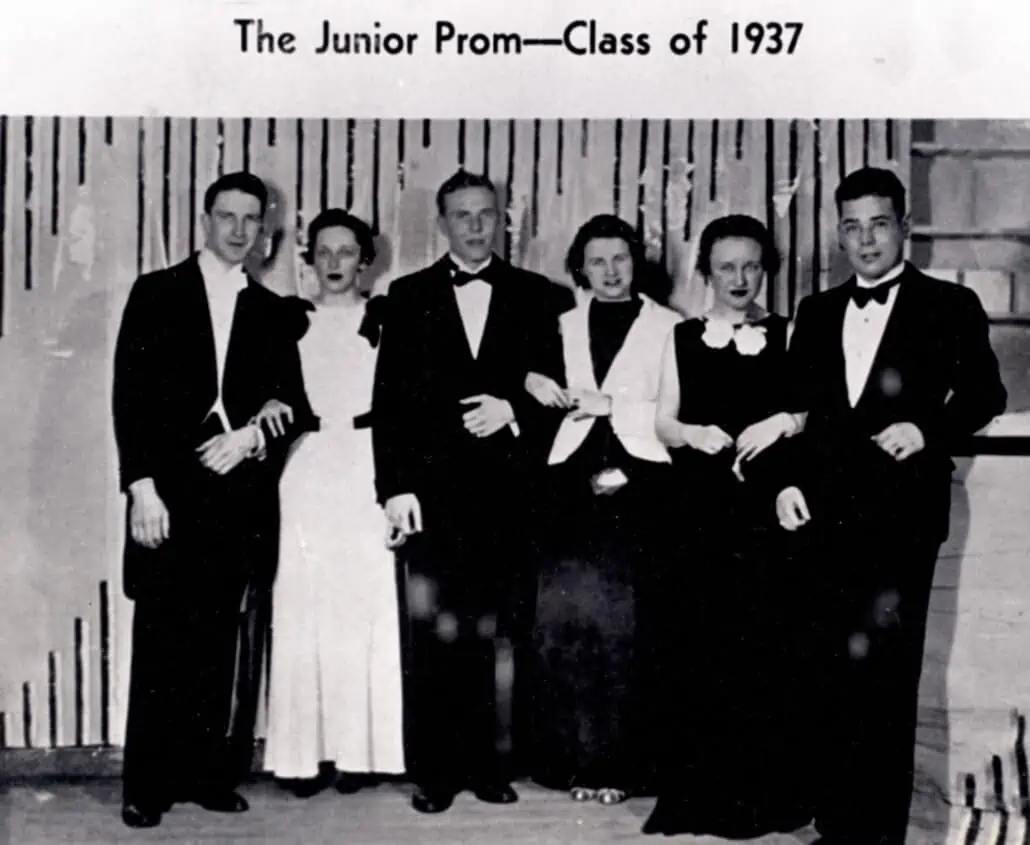 Junior Prom 1937 in White Tie and Black Tie