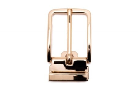 Neville Gold Solid Brass Whup Buckle Soft Corner Rectangle with Gold Plating Hypoallergenic Nickel Free