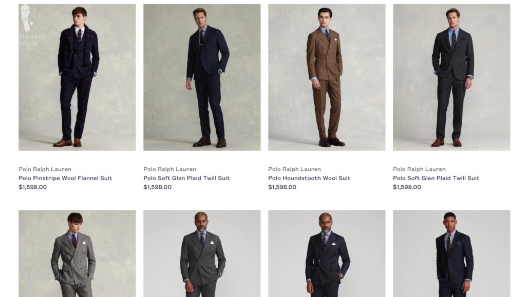 Polo Ralph Lauren suits are priced decently in line with the quality of fabric and construction.