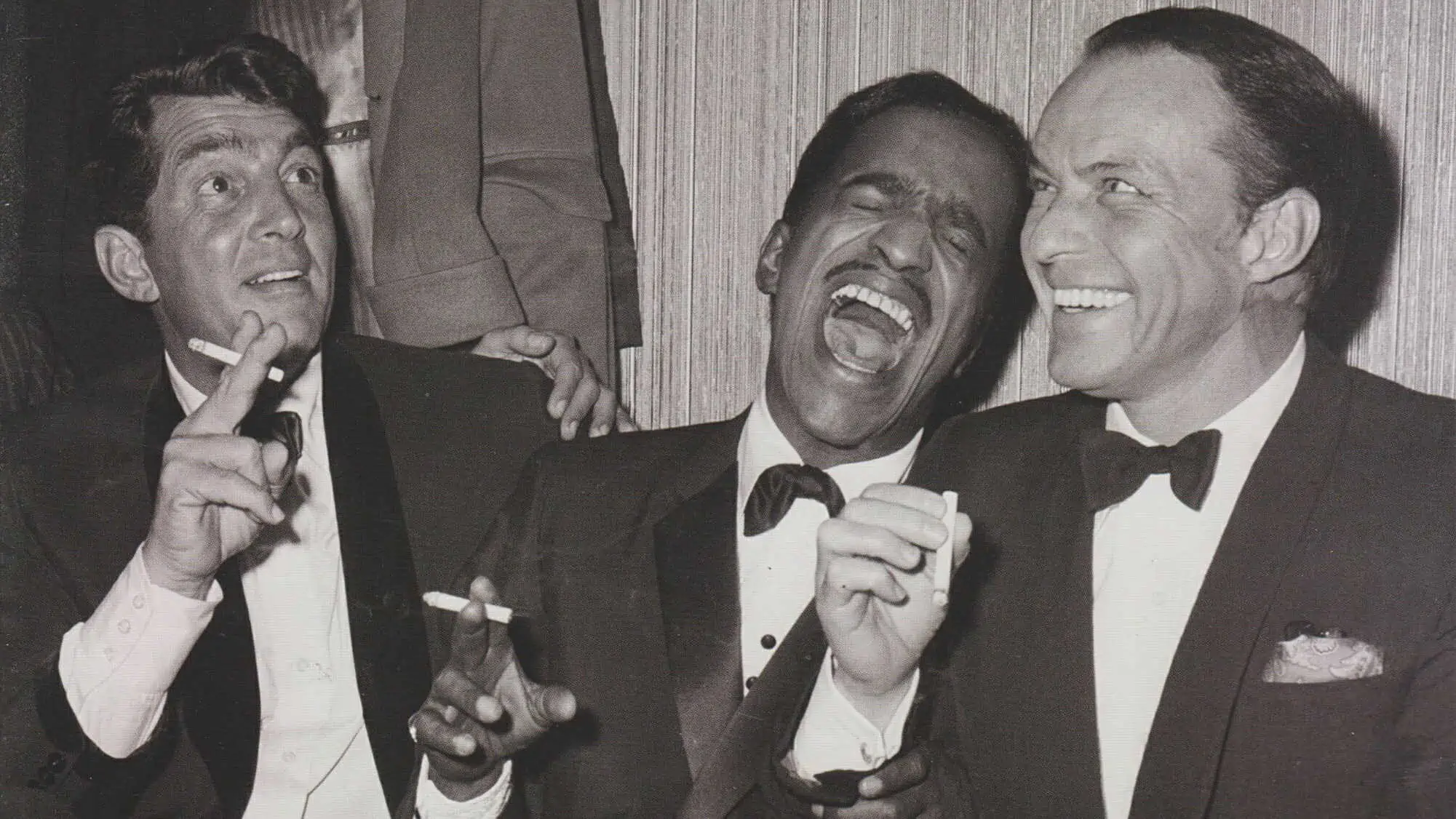 The Rat Pack in Black Tie note only sinatra has french cuffs