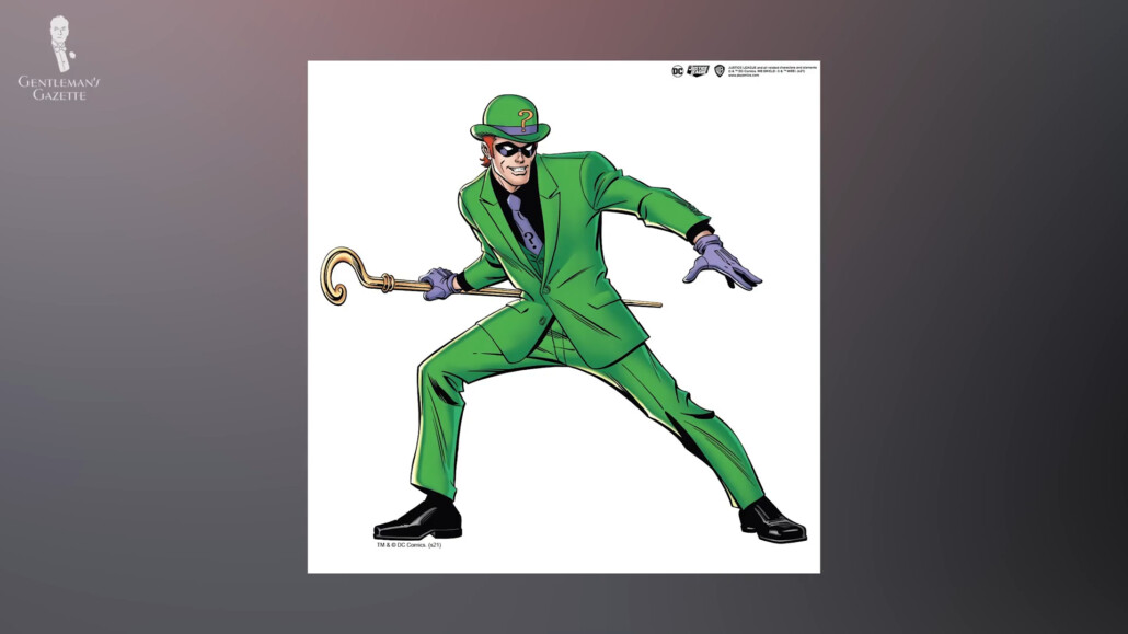 As comic book villains go, the Riddler's look is more menswear-based than most!