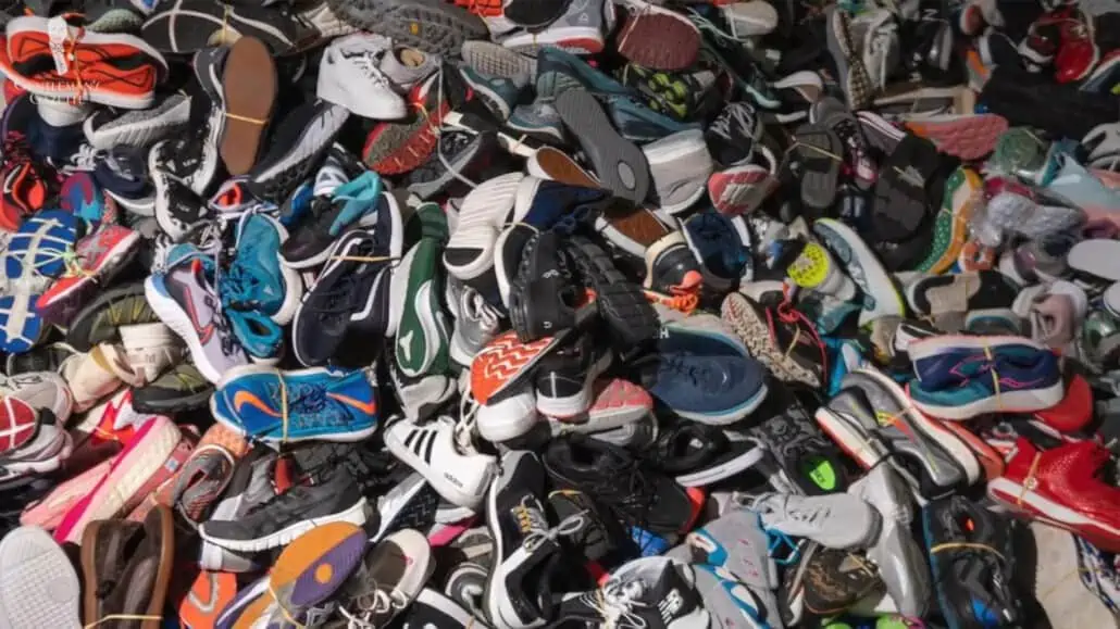 Sneakers are hard to decompose as natural fibers would.