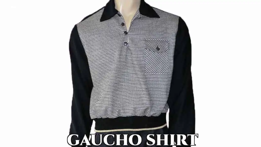 A black and white gaucho shirt.