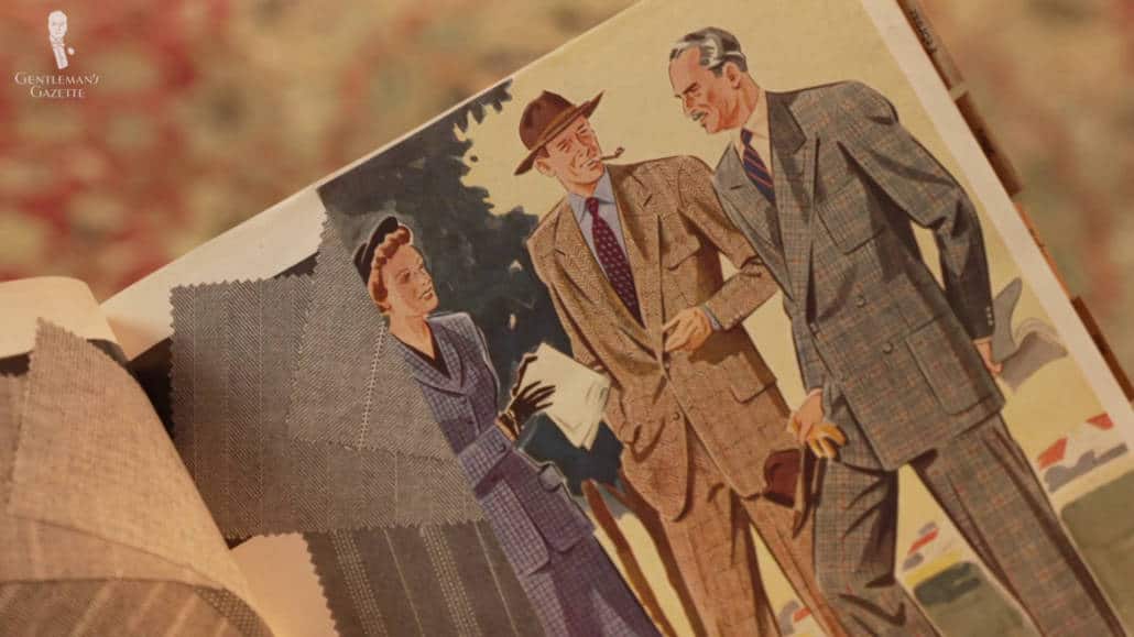 Suits were rather conservative in the 1950s.