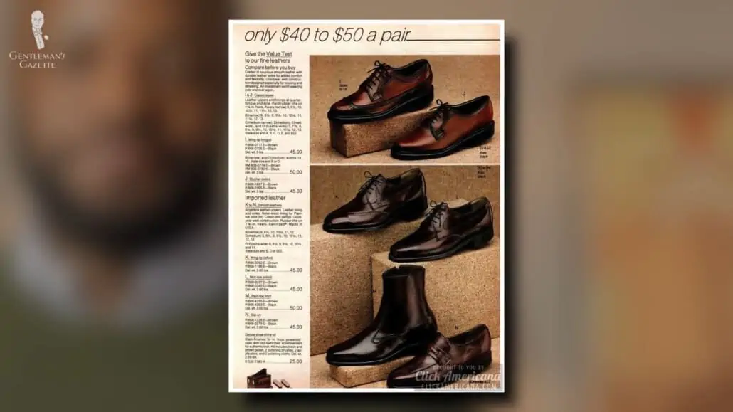 An old shoe ad from a magazine.