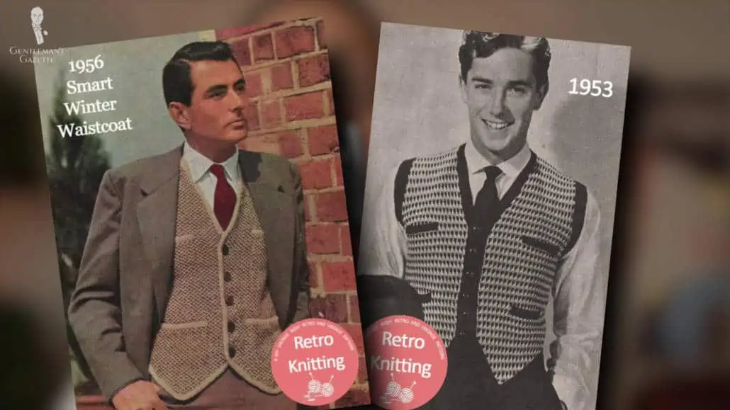 Odd (contrasting) waistcoats were popular in the 1950s.