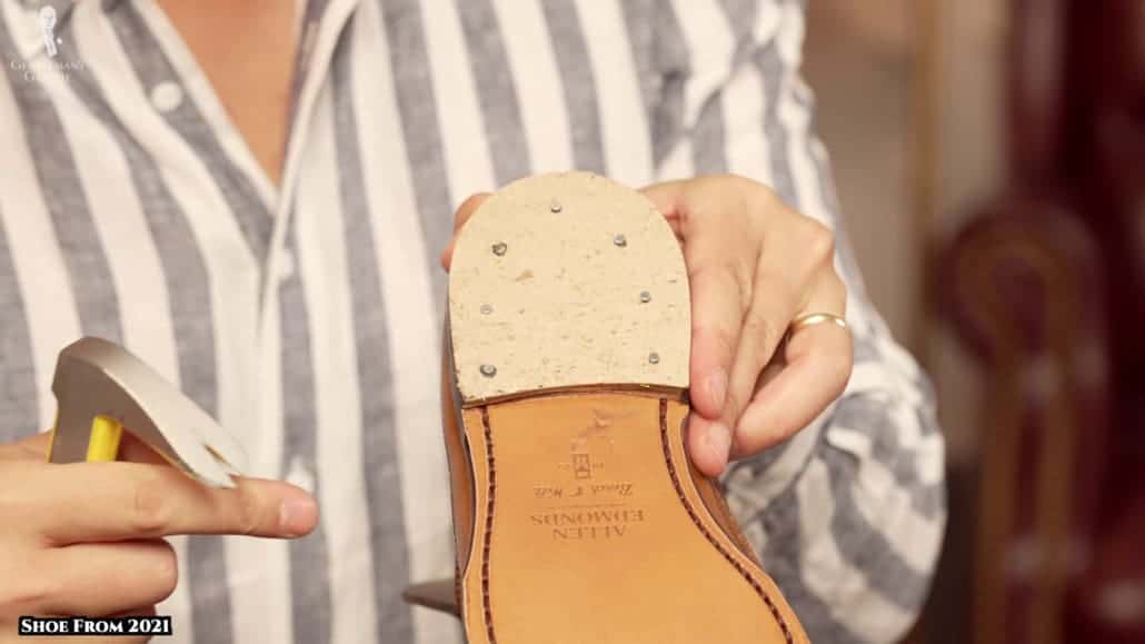 2021 Allen Edmonds shoe block with 7 nails (which is pretty much the same as the 2010 shoe!)