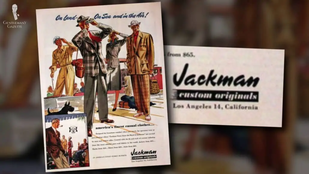 A 1947 Jackman Custom Originals ad, which clearly uses the word “custom” in their branding.
