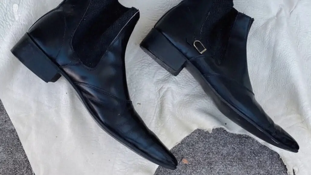 A 1960s Black Chelsea boots.