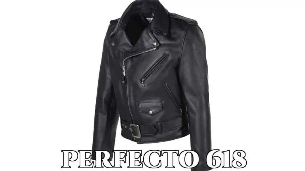 A black perfecto 618 jacket