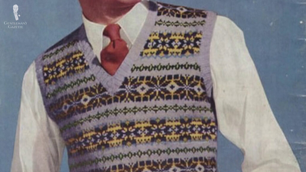 A knit vest which became popular in the 40s.