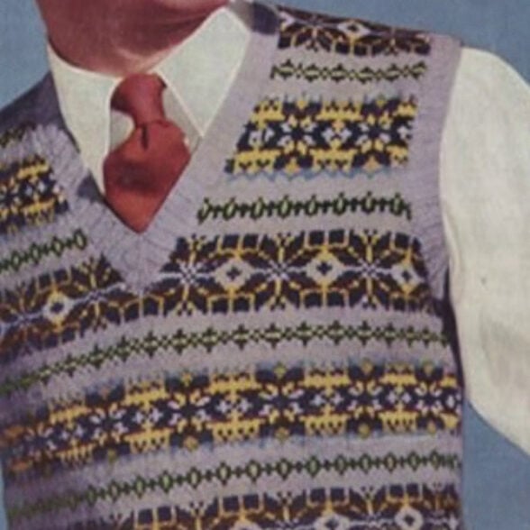 A knit vest which became popular in the 40s.