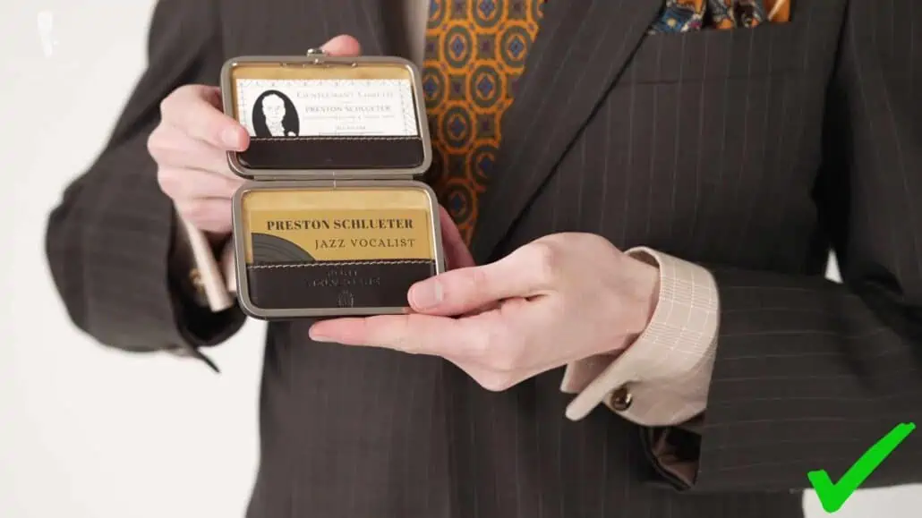 A rigid business cardholder that offers total protection for your cards.