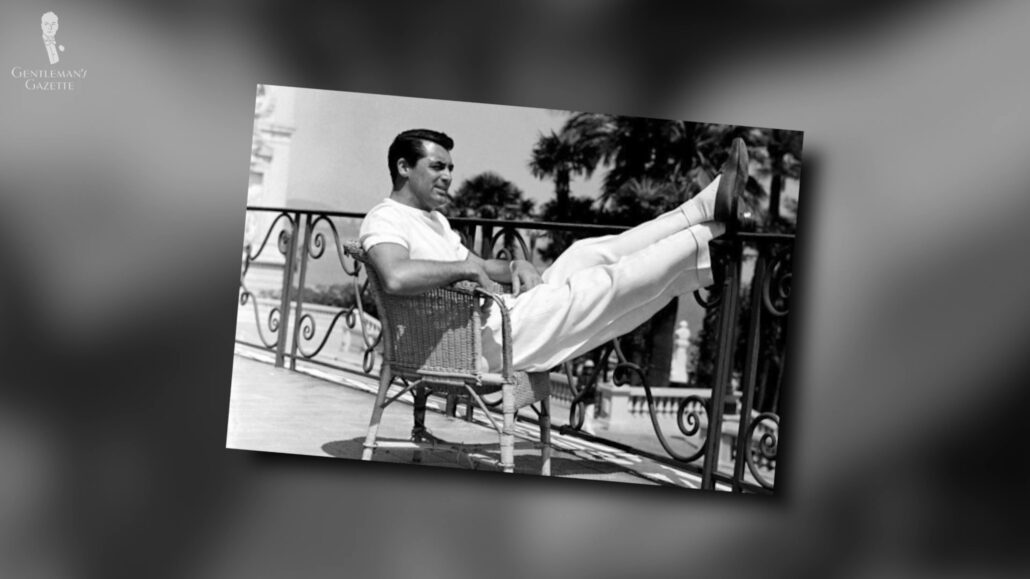 Cary Grant in the 50’s Riviera look.