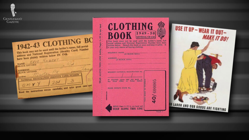 Clothing book tickets in the 1940s.