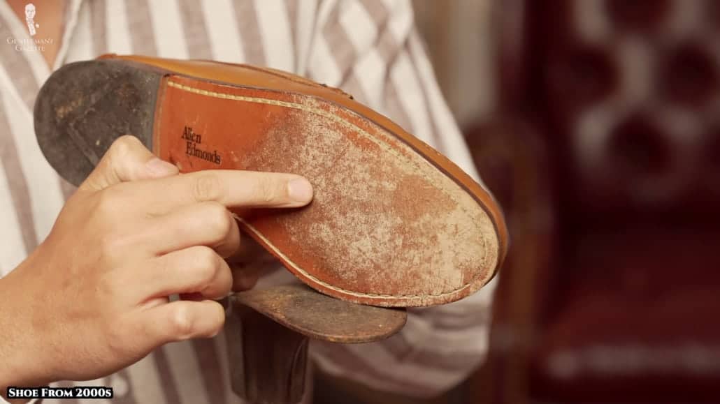 The underside of the Sanibel loafer.