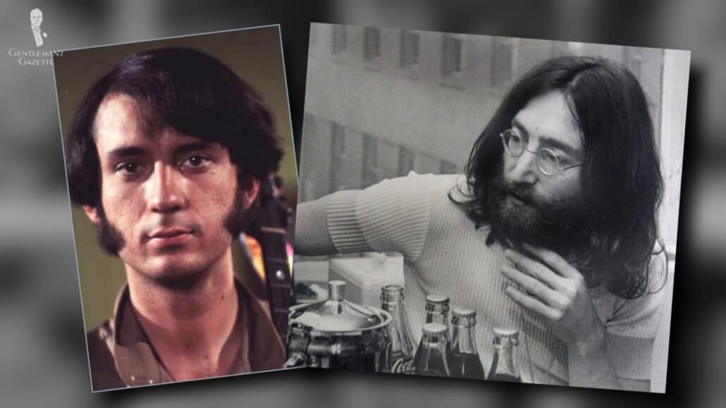 Most men went clean shaven with occasional beards or long sideburns.