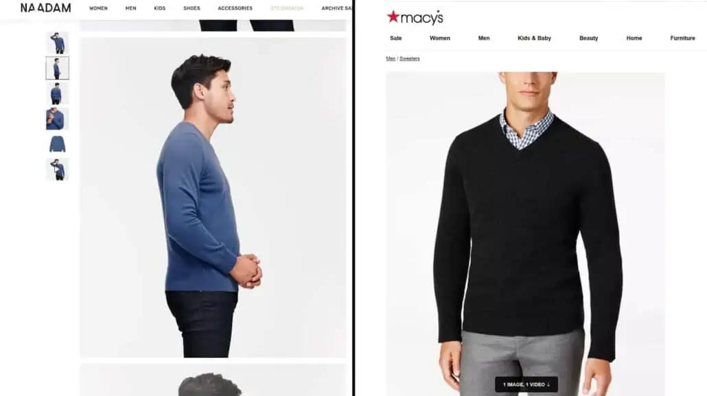 Neither NAADAM nor Macy’s Club Room states the length and density of the cashmere fibers on their product pages.