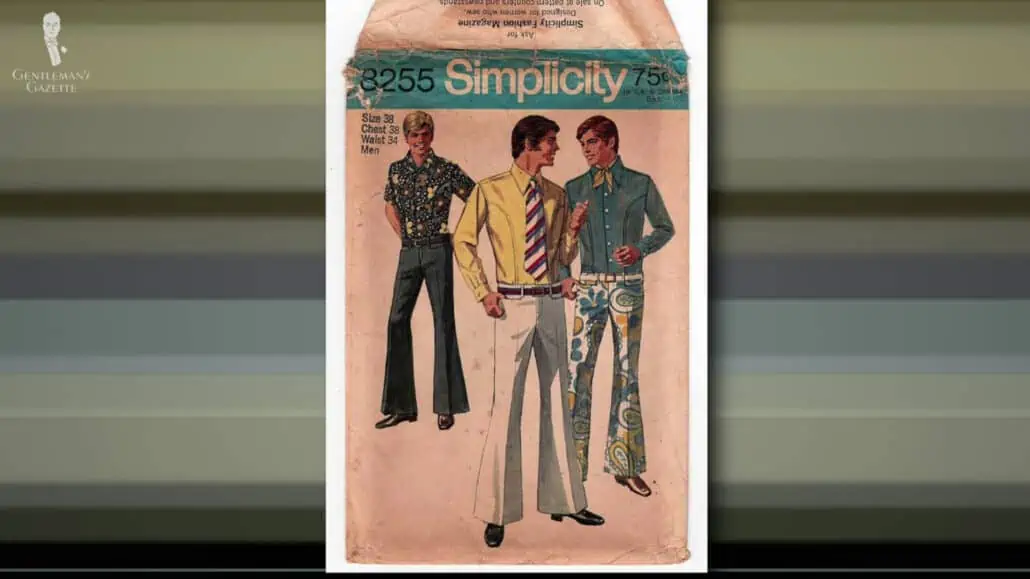One of the trousers' trends in the 1960s is the bell-bottoms.