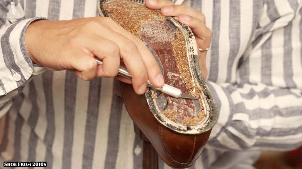 A closer examination of what's beneath the outsole and cork layer.