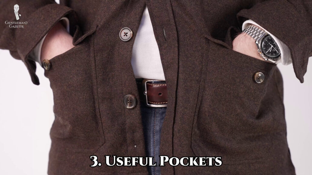 Overshirts include pockets for both aesthetic and practical reasons