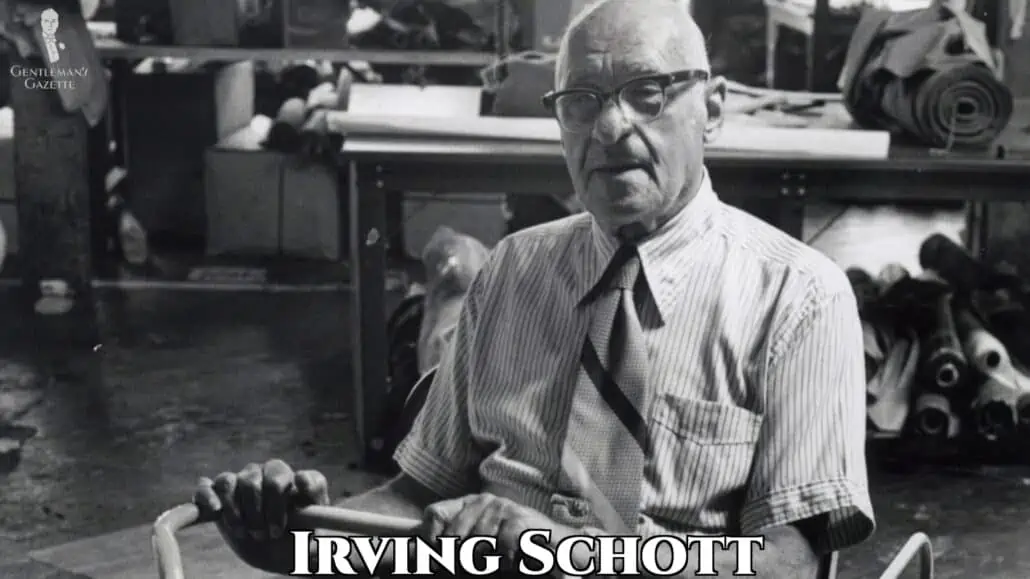 Picture of Irving Schott, the designer of the perfecto jacket.
