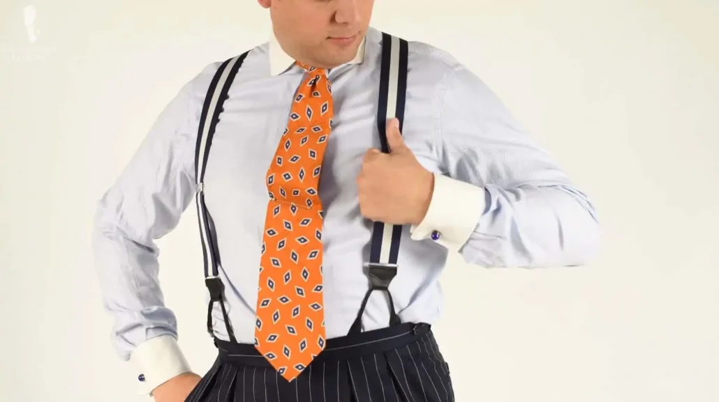 Raphael&rsquo;s take on the iconic Gordon Gekko look from the film Wall Street (1987)