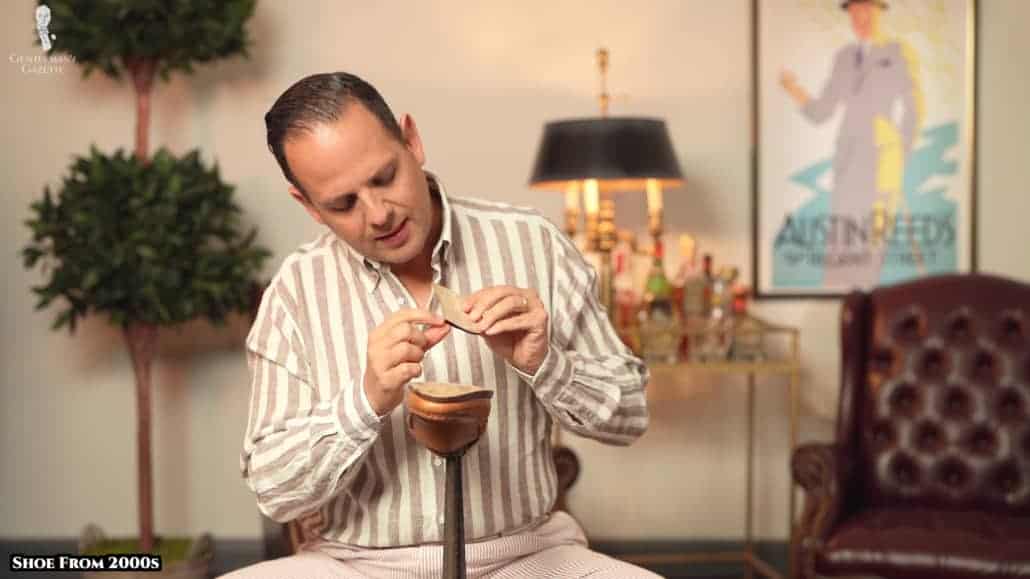 The last layer of the Sanibel loafer heel block looks like a compressed leather product.