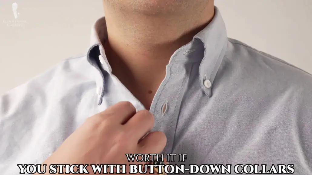Raphael wearing a button-down shirt