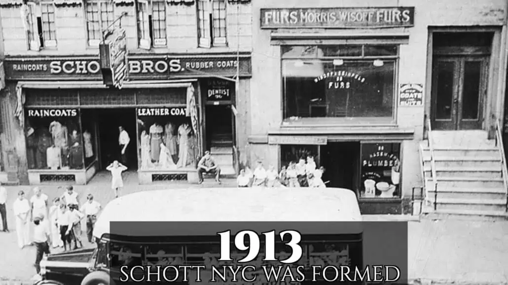 Schott NYC store in 1913.