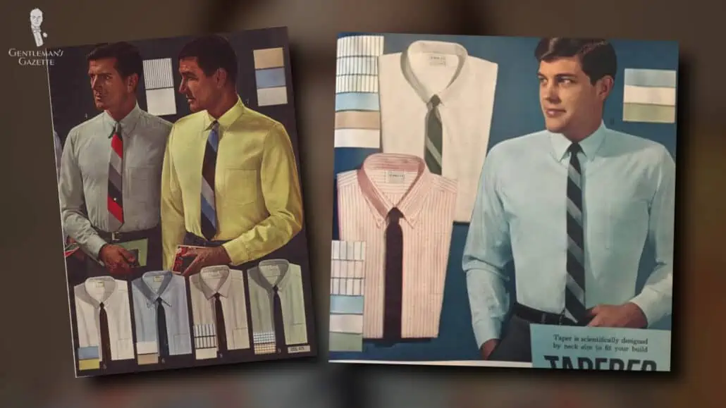 Shirts were still more on the conservative side in pastel colors.