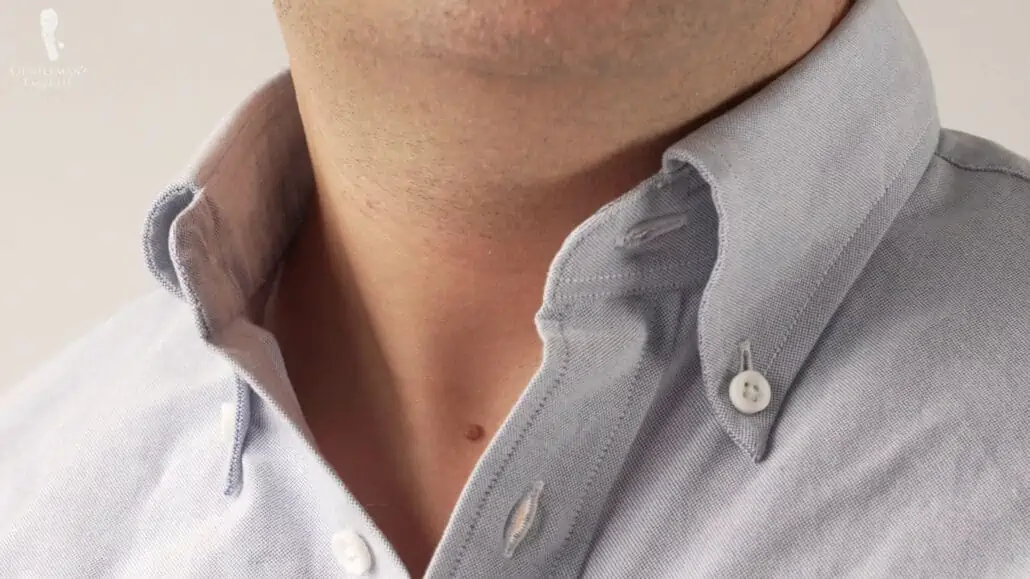 Spier & Mackay’s button-down collars are unfused, soft, and curl nicely.