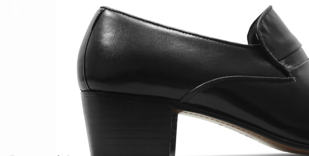 The Cuban heel has a taller height than standard shoe heels.